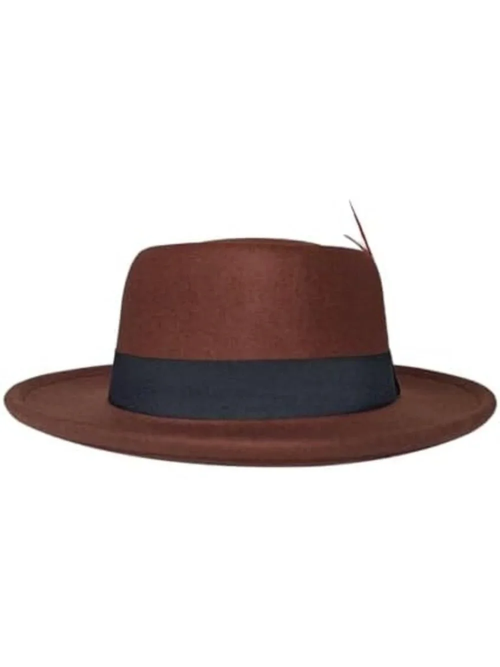 Stylish Wool Felt Fedora Hat for Women & Men, Wide Brim Porkpie Jazz Hat with